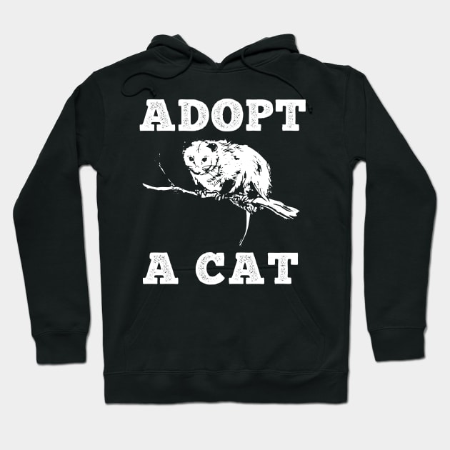 Adopt a Cat Opossum Hoodie by giovanniiiii